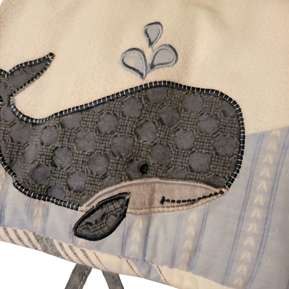 Levtex Boho Bay Blue & White Ocean - Sea Life - Whale Baby Crib Rail Guard - Picture 13 of 17